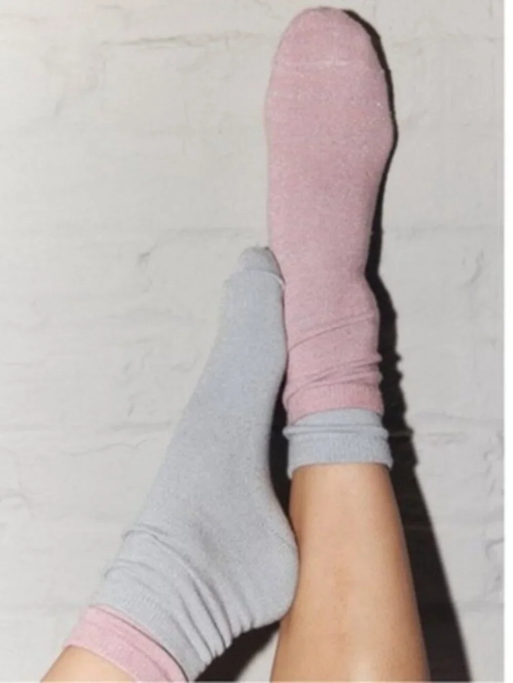 Free People Lurex Glitter Crew Sock 3 Pack